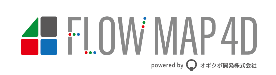 SNS連携マップ型デジタルサイネージ「FLOWMAP4D」ロゴ